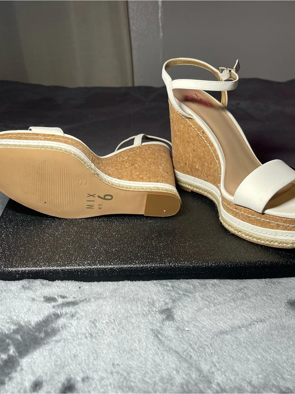 Mix No. 6 Cream Platform Ankle-Strap Sandals